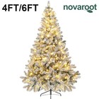 Novaroot 4 5ft 6ft Artificial Christmas Tree With Light Xmas Tree For Home Decor