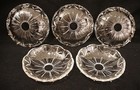 5 Crystal Chandelier Bobeches 5 5 8  Diameter With 10 Pin Holes Vintage