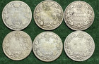 Canadian Silver Quarters - Lot Of 6 Coins - See Description For Dates Included
