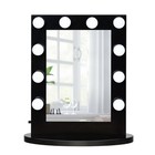 Wall Mounted Vanity Mirror Hollywood Makeup Dimmer Light Black