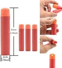60 Pcs Mega Darts Foam Bullet Refill Pack - Compatible With Nerf N-strike Mega S