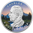 2026 Canada Maple Leaf Earth Edition 1 Oz Silver Coin Mintage 500