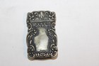 Antique Vintage Silver Vesta Case Match Holder Floral Repousse