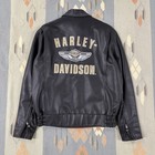 Harley-davidson Men s Leather Jacket 100th Anniversary Vintage Y2k Mens Size L