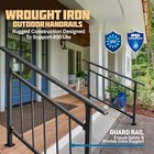 Versatile Step Stair Handrails For Outdoor Steps Adjustable For Step With Hook