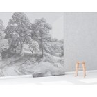 Gray Countryside Removable Wallpaper Wall Mural Peel And Stick Retro Vintage