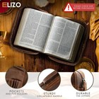 Elizo Leather Bible Cover For Men Women Bible Case Book Cover Small Antique