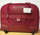 New Samsonite Wheeled Red Carry On  tote Never Used Retractable Handle W Strap