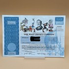 Vintage 1998 Walt Disney Co Stock Certificate 1 Share Framed Authentic Canceled