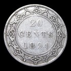 1894 Newfoundland Canada 20 Cent Foreign Silver Coin ---  kk389