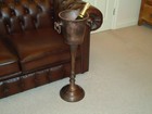 Ice Bucket Floor Standing Champagne Vintage Copper Finish Wine Cooler Bar