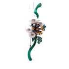 South Sea Pearl Sapphire 18k Gold   Green-rhodium Floral Brooch