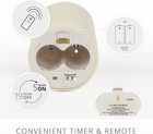 Luminara Flameless 3-v Indoor Moving Flame Pillar Led Candle - 3 5  X 7   Ivory
