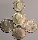 Yugoslavia   1938  20   50 Dinara Petar Ii lot Of 5 Silver Coins    