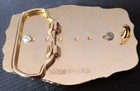Gold Tone Black Enamel Capital Letter A Belt Buckle Usa Western Cowboy