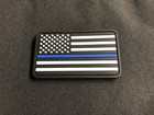 Thin Blue Line Pvc Us Flag Patch Police Swat Gang Morale Patch Hook Fastener