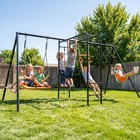 5 In 1 Large Heavy Duty Metal Swing Set For Kids Backyard Playground Playset