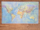 Vintage Gabelli Editions Geographiques Et Touristiques Fr Eng World Map Paris