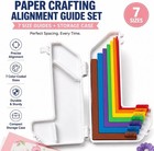 Paper Crafting Alignment Guide Set With Case  7 Pcs Precision Layering Matting
