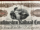 1947 South Western Railroad Stock Certificate Macon  Georgia  now Central Of Ga 