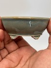 Yixing Light Sage Glazed Chinese Porcelain Mame Little Bonsai Pot