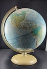 Vintage Rand Mcnally World Portrait Raised Topography Globe On Stand