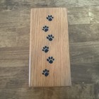 Pet Cremation Urn Inlay Paw Print Wood Box Cat Dog Ashes Memorial Chest 8   