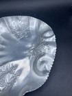 Vintage Aluminum Hammered Tray Dish Bowl Round Floral Design 8   