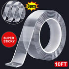 3pcs Strong Adhesive Double Sided Tape Heavy Duty super Clear Thin Two Sided