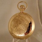 138 Years Old Hampden 14k Gold Filled Hunter Case Size 18s Great Pocket Watch
