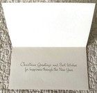 Unused Christmas Santa Feed Bird Park Bench Gift Vtg Greeting Card 1950s 1960s