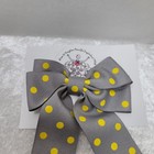 Sale Handmade Beautiful Gray D S  Bow polka Dots   Tails Girls women  Hair Clips