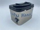 Sanrio Badtz Maru Hana Tin Trinket Box 1996 3 5x3 5x4 5 Black Silver Cute