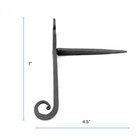 Shutter Dog Black Iron Pair Rat Tail For Masonry   Renovator s Supply