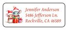 30 Personalized Cute Mice Christmas Return Address Labels