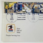 2 1973 Scott 1489-1498 Us Postal Service People Serving You First Day Cover Fdc
