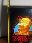 Coors Light Beer Wolf Lighted Sign 80 s Bar Pub Beer Man Cave- Works- 26hx15w