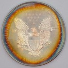 1994  1 American Silver Eagle Uncirculated - Beautiful Dual Sided Toning  g1 