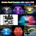 1hp 15000gph Pond Fountain Aerator 750w Floating Pump W  Rgb Light  optional 