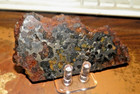 110 Gm Sericho Pallasite Meteorite Slice From Kenya Stand Olivine Jal