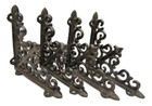 Set Of 4 Cast Iron Shelf Brackets New Antique-style Rustic 5 5  X 5 5 