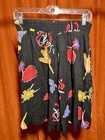Vintage Cascais California Rayon Culotte Shorts Floral Abstract Pockets M