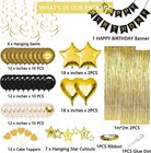 Happy Birthday Banner  Fringe Curtains  Confetti Balloons  Foil Heart   Star