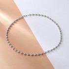 3mm D vvs1 Real Moissanite Bubble Pendant Necklace 14k White Gold Plated Choker