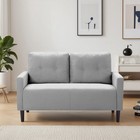 Small 2-seater Sofa Couches Mid Century Modern Loveseat Sofa Linen Fabric Sofa