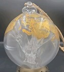 Large Clear Hand-blown Glass 18    Orb Globe Ball Sculpture Tree Of Life Gold   