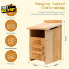 Owl House For Outdoors Premium Large Cedar Nesting Box Prebuilt Wooden Birdhouse