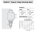 Hydraforce Sv08-21-0-n-00 Solenoid Poppet Cartridge Valve  2-way  Normally Open