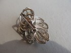 Antique Vintage Sterling Silver Filligree Flower Brooch Pin Pretty Gift Idea Uk 