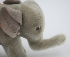 Vintage Steiff Elephant  3 5  Tall  Mohair  Rope Tail  Excelsior Stuffing  No Id